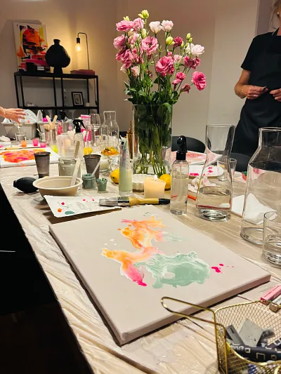 Art@8 - Abstraktes Zeichnen mit einem Glas Prosecco (Thumbnail 2)