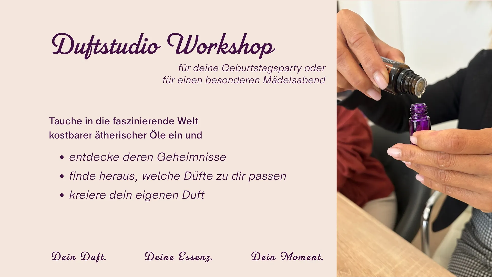 Parfum Workshop - kreiere Deinen eigenen Duft.