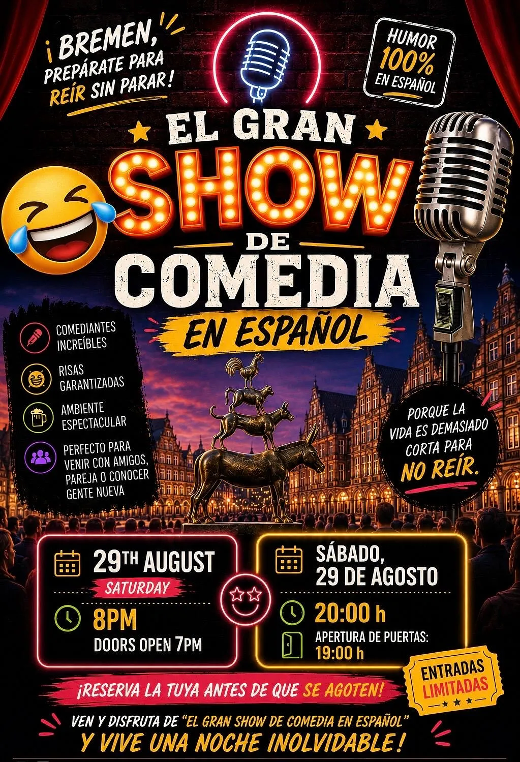 ¡Risas sin fronteras! – El Gran Show de Comedia en Español