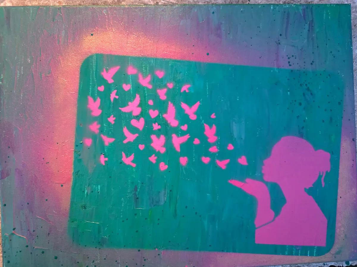 Stencil Art Paint&Drink in Geisler's Kneipe Oyten (Bild 4)