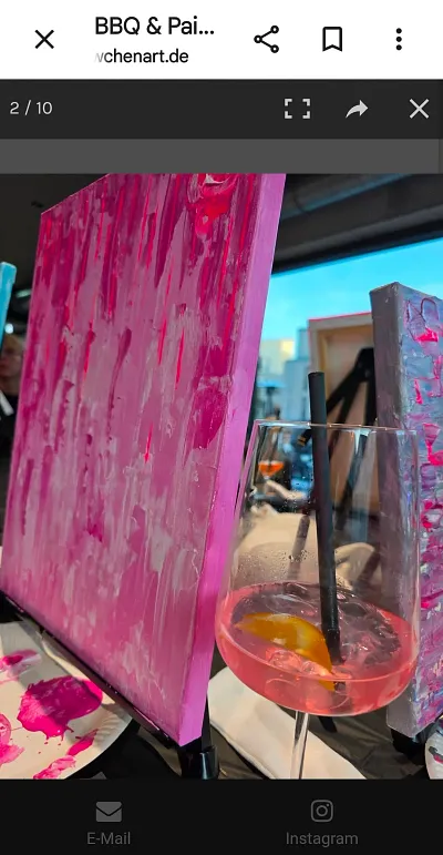 BBQ & Paint: Abstrakte Kunst mit Blattgold (Thumbnail 1)