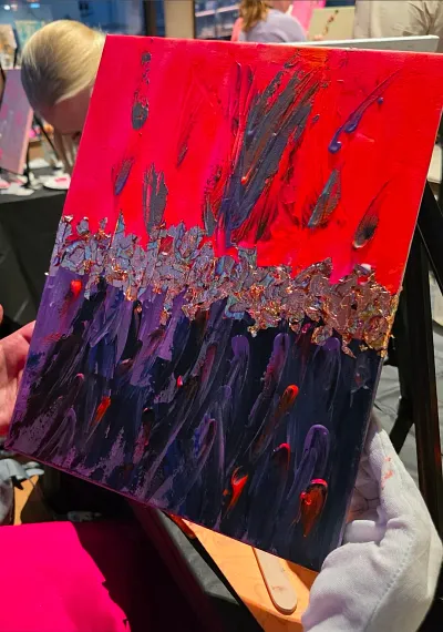 BBQ & Paint: Abstrakte Kunst mit Blattgold (Thumbnail 7)