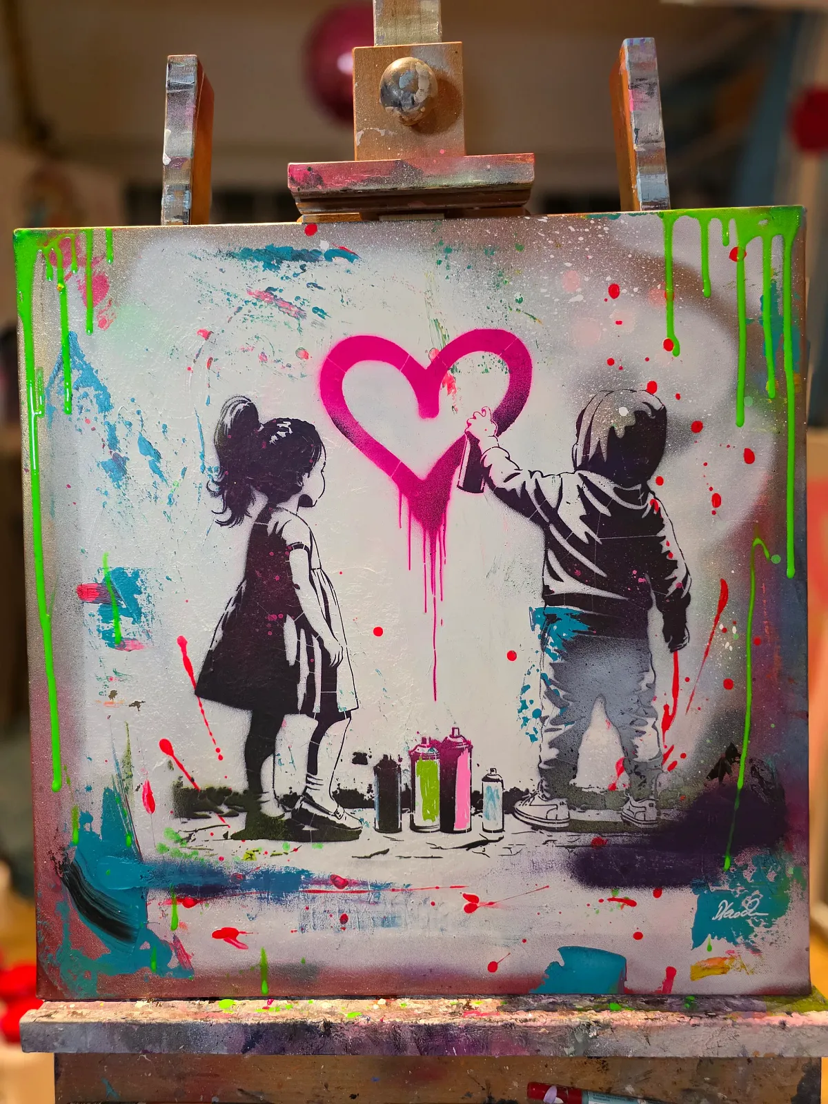 Painting im "dasHeinrich" ; Banksy Artevent mit Fingerfood (Bild 2)