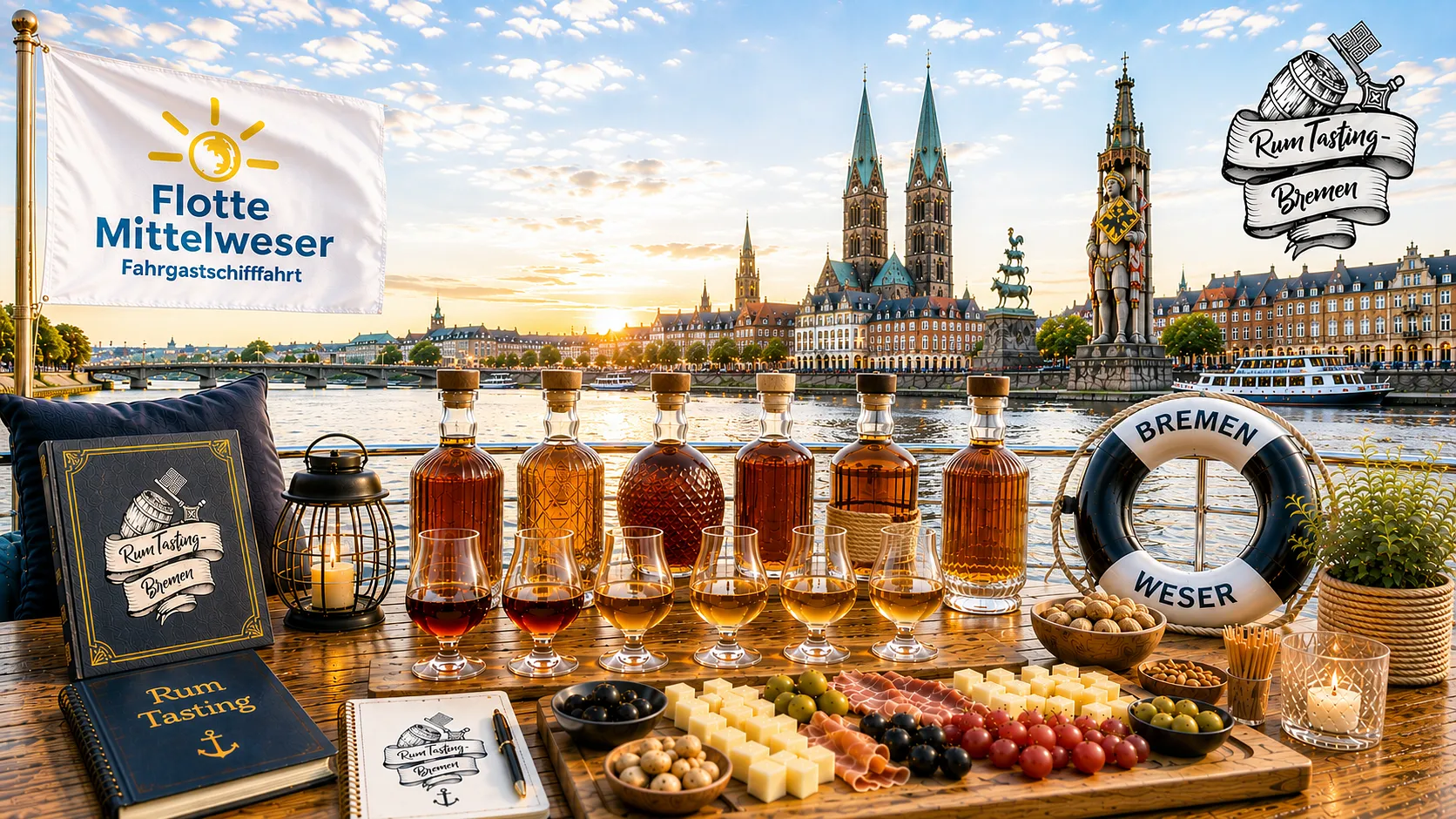 Rumtasting & Sundowner-Fahrt auf der Weser